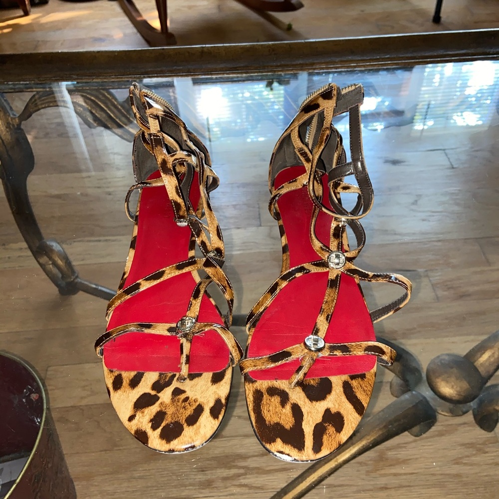 Nine West gladiator sandal cheetah print